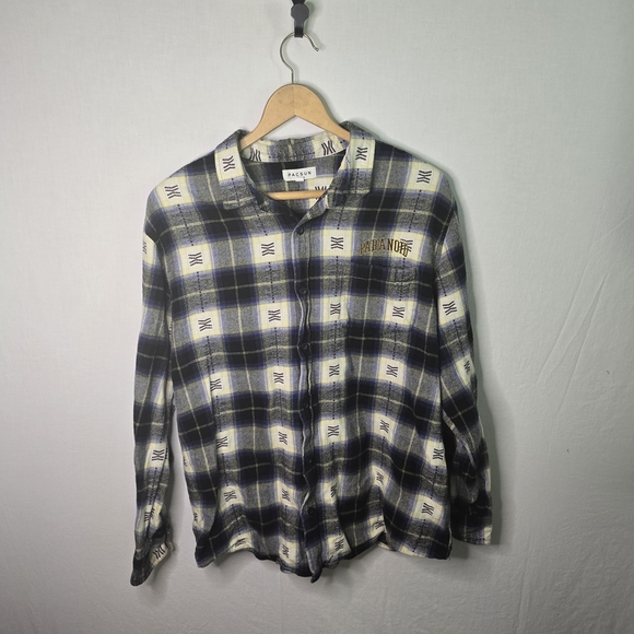 PacSun Men’s XL Multi-Color Plaid Flannel Button Down Shirt with Pockets - Picture 1 of 7